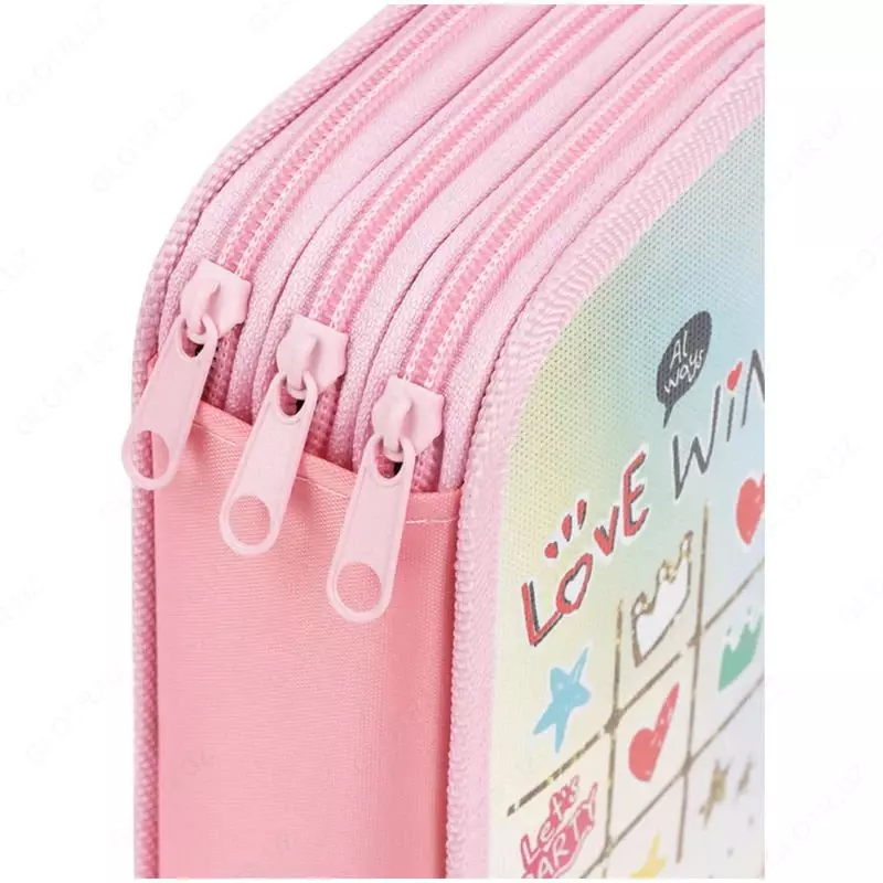 Школьный пенал "ArtSpace" Love wins, 3 отд, 190 х 110 мм, ламинир. картон (Арт. - ПК3_42381) Цв. ассорти