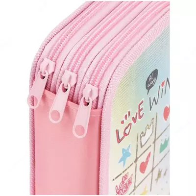 Школьный пенал "ArtSpace" Love wins, 3 отд, 190 х 110 мм, ламинир. картон (Арт. - ПК3_42381) Цв. ассорти