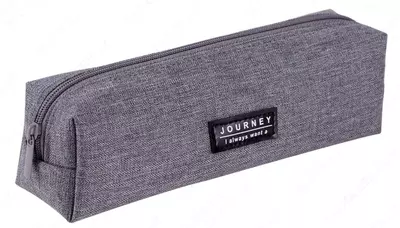 Пенал для канцтоваров (прямоугольный) "Deli" Journey, 1 отд., 200 х 80 х 55 мм, полиэстер (Арт.- 66683-gr) Серый