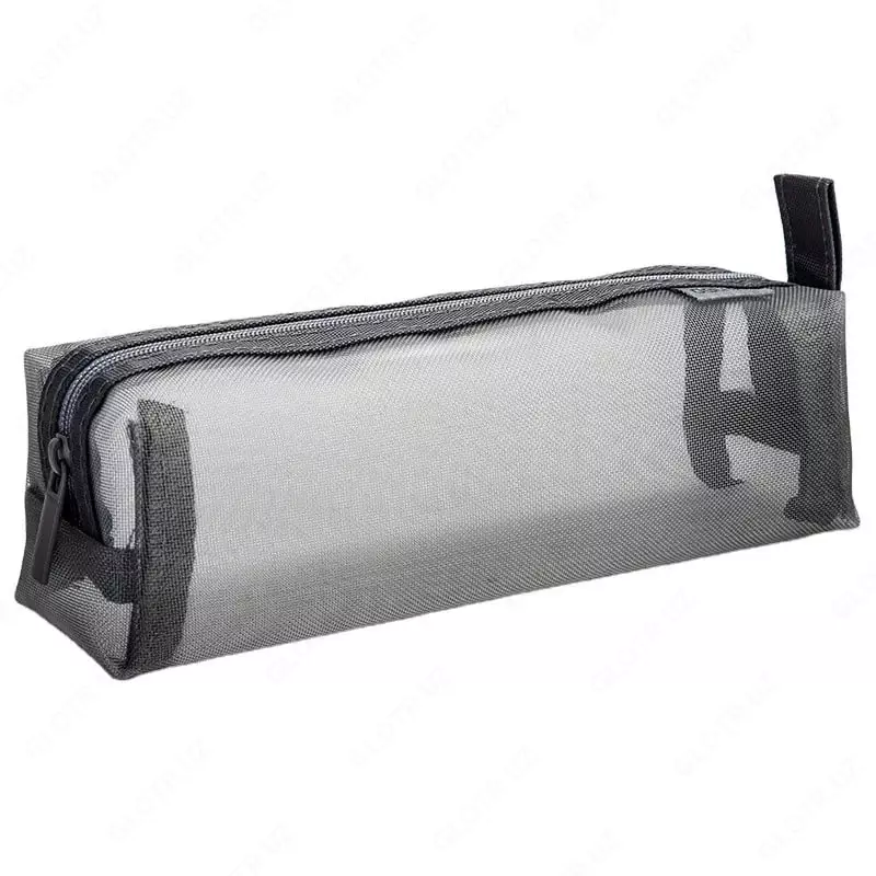 Kantselyariya qutisi (to'rtburchak) "Deli", 1 bo'lim, 200 x 80 x 55 mm, shaffof. material (m.- 66747-bk) Qora