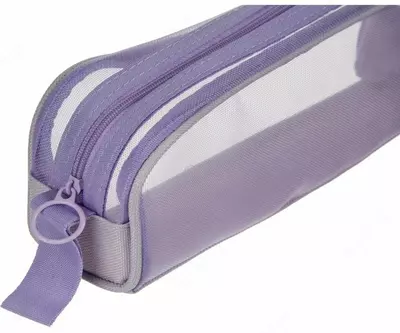 Пенал для канцтоваров (прямоугольный) "Deli", 1 отд., 220 х 80 х 55 мм, прозр. полиэстер (Арт.- 67077) Ассортимент