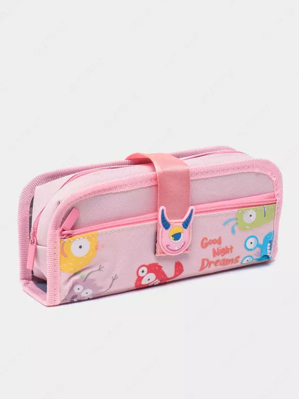 Пенал для канцтоваров 2 в 1 "Deli" Good Night Dreams, 1+1 доп. отд., 230 х 50 х 100 мм, полиэстер/экокожа (Арт.- 67099) Ассортимент