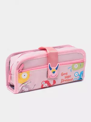 Пенал для канцтоваров 2 в 1 "Deli" Good Night Dreams, 1+1 доп. отд., 230 х 50 х 100 мм, полиэстер/экокожа (Арт.- 67099) Ассортимент