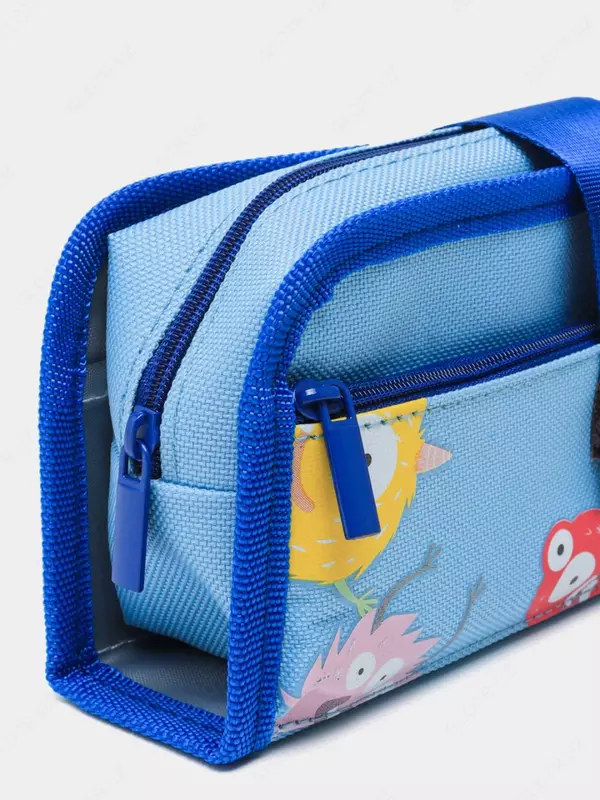 Пенал для канцтоваров 2 в 1 "Deli" Good Night Dreams, 1+1 доп. отд., 230 х 50 х 100 мм, полиэстер/экокожа (Арт.- 67099) Ассортимент