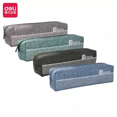 Пенал для канцтоваров (прямоугольный) "Deli" Benetil, 1 отд., 225 х 55 х 60 мм, полиэстер (Арт.- 67163) Ассортимент