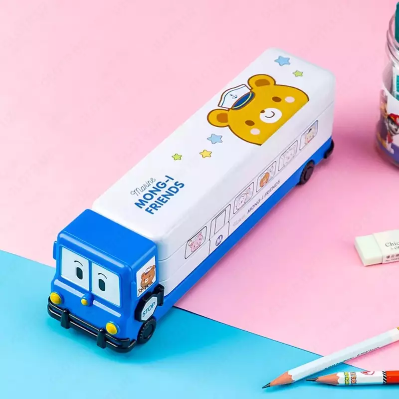 Металлический трехуровневый пенал "Deli" Marine, 3 отд, 233 х 60 х 70 мм (Арт.- 70855)