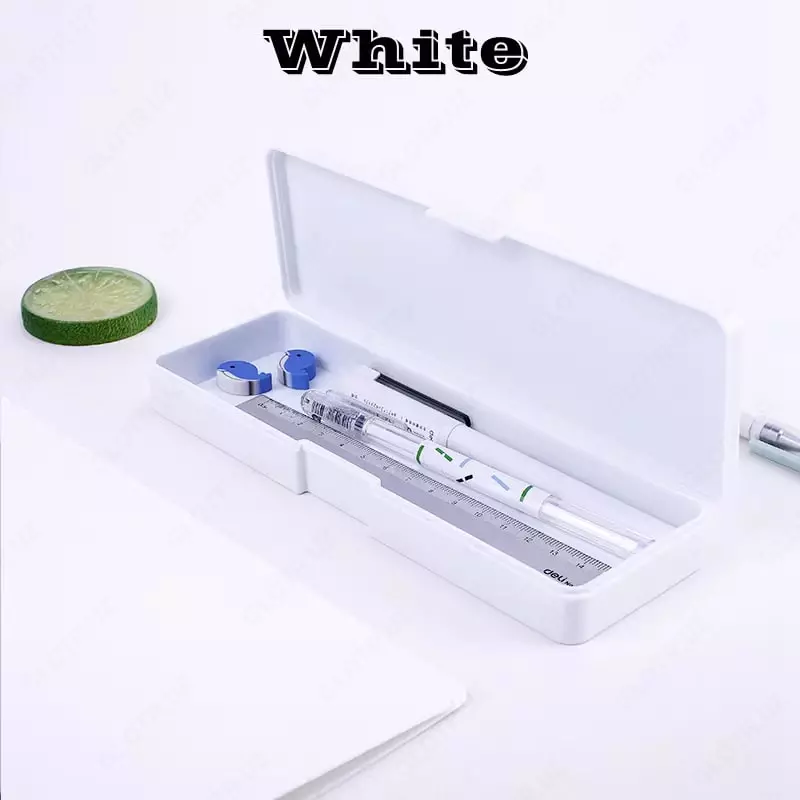 Maktab qalam qutisi (to'rtburchaklar) "Deli" Linfini, 1 bo'lim, 195 x 65 x 25 mm, plastmassa (Art. - 8328) Assortiment