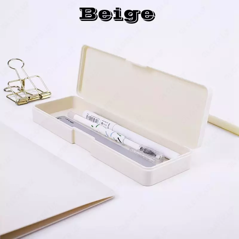 Maktab qalam qutisi (to'rtburchaklar) "Deli" Linfini, 1 bo'lim, 195 x 65 x 25 mm, plastmassa (Art. - 8328) Assortiment