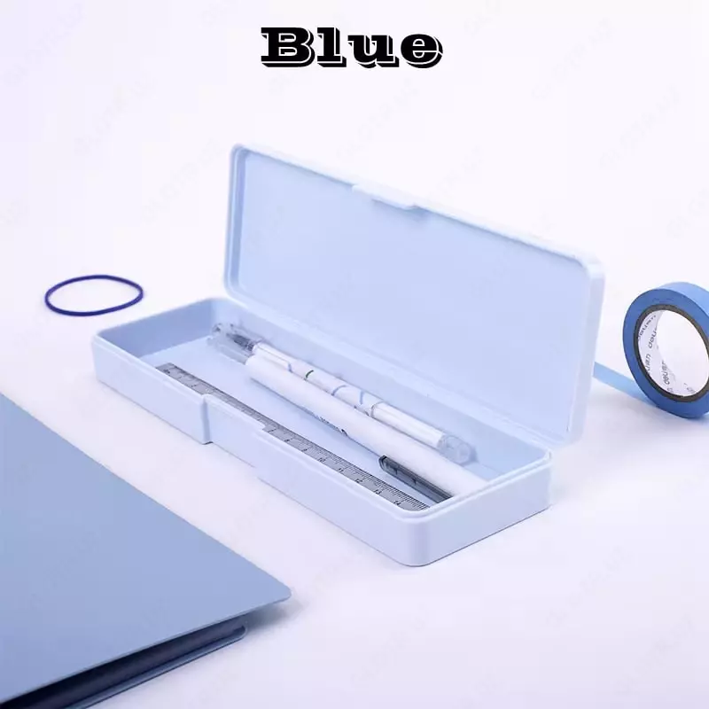 Maktab qalam qutisi (to'rtburchaklar) "Deli" Linfini, 1 bo'lim, 195 x 65 x 25 mm, plastmassa (Art. - 8328) Assortiment