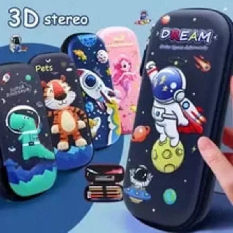 Qalam qutisi - ish yuritish qutisi (3D effekti) "Deli" Dreams, 2 alohida, 235 x 105 x 54 mm, EVA (Art. - 114-BC) Assortiment