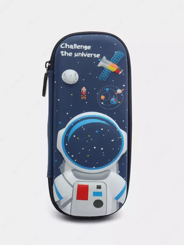 Пенал - футляр для канцтоваров (3D эффект) "Deli" Universe Space, 2 отд., 235 х 105 х 54 мм, EVA (Арт.- 115-BC-E32) Ассортимент