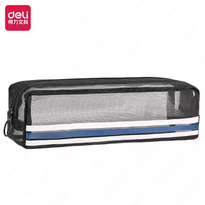 Maktab qalam qutisi (to'rtburchaklar) "Deli" 1 bo'lim, 220 x 50 x 45 mm, to'r. to'qimachilik (Art. - miloddan avvalgi 129-yil) Rang turli xil