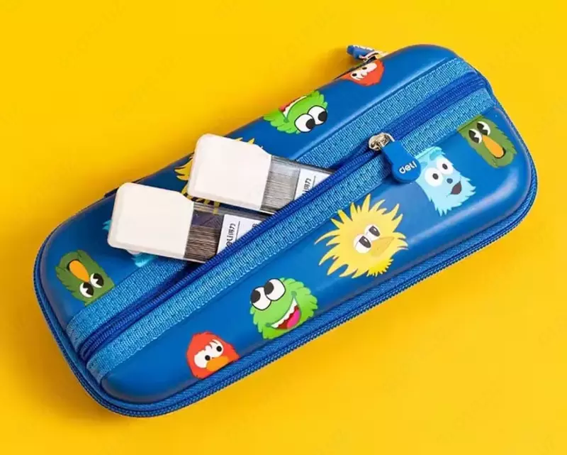 Школьный пенал-футляр "Deli" Animals Club, 2 отд, 156 х 60 х 25 мм, пластик (Арт. - 156-BC) Цв. ассорти