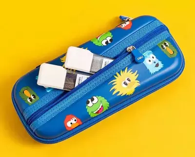 Школьный пенал-футляр "Deli" Animals Club, 2 отд, 156 х 60 х 25 мм, пластик (Арт. - 156-BC) Цв. ассорти