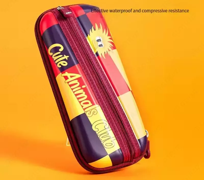 Школьный пенал-футляр "Deli" Animals Club, 2 отд, 156 х 60 х 25 мм, пластик (Арт. - 156-BC) Цв. ассорти