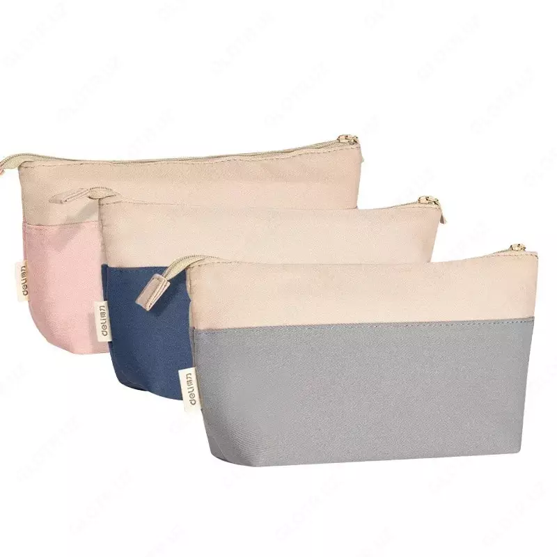 Пенал - косметичка "Deli" 1 отд., 225 х 75 х 100 мм, полиэстер (Арт.- 276-BC) Ассортимент