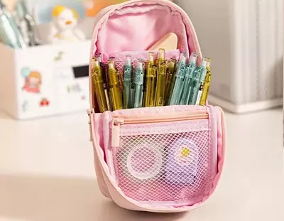 Универсальный пенал - косметичка "Deli" 2 отд., 190 х 95 х 60 мм, полиэстер (Арт.- 277-BC) Ассортимент