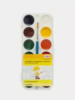 Gamma Yosh rassom akvarel bo‘yoqlari  asal asosli  12 rang  cho‘tka bilan  plastik qadoq  evropodves Арт - 212070