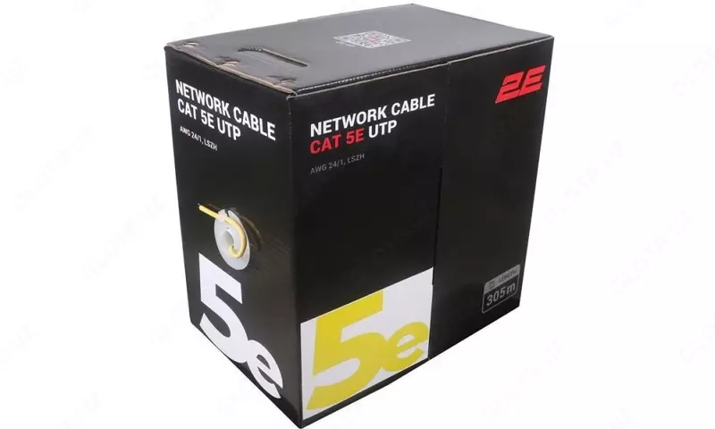 CAT 5e UTP, 305m, AWG 24/1, LSZH 305M/Easy pull box packin | yellow