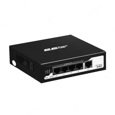 Коммутатор 2E PowerLink SP401F 4xFE PoE+, 1xFE Uplink, 55Вт, неуправляемый