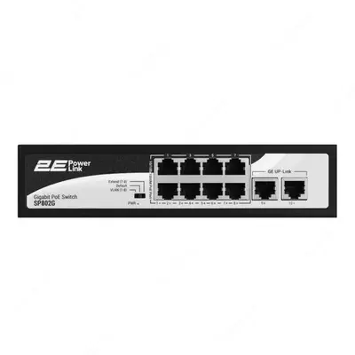 Коммутатор 2E PowerLink SP802F 8xFE PoE+, 2xFE Uplink, 96Вт, неуправляемый