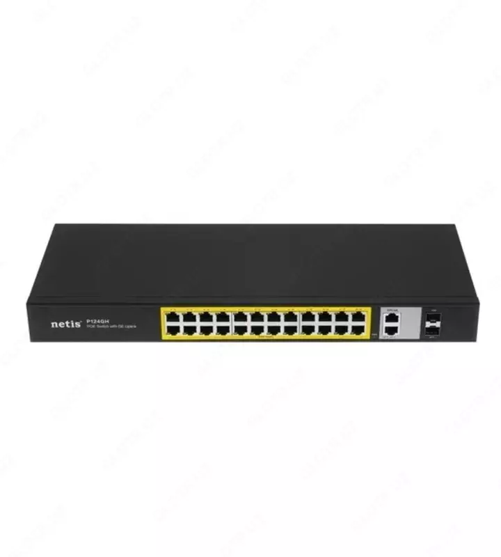Коммутатор Netis P124GH 24xFE PoE+, 2xGE Uplink, 2xGE SFP, неуправляемый