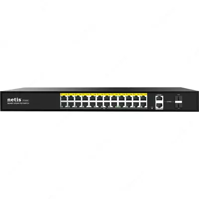 Коммутатор Netis P124GH 24xFE PoE+, 2xGE Uplink, 2xGE SFP, неуправляемый
