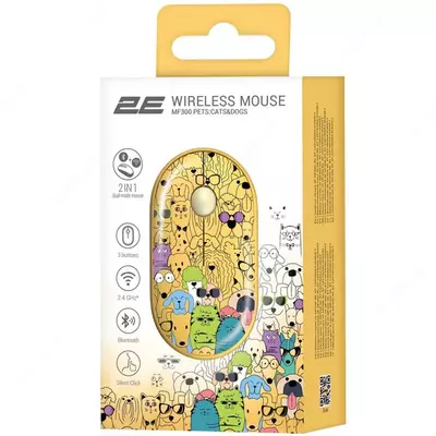 Mouse 2E MF300 Silent WL BT PETS:CATS&DOGS