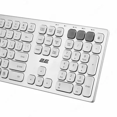 Keyboard 2E KS270 WL BT White ножничные