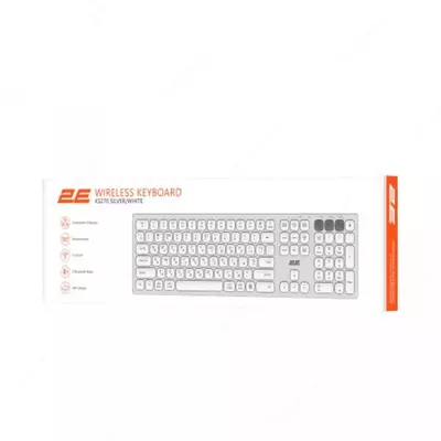Keyboard 2E KS270 WL BT White ножничные