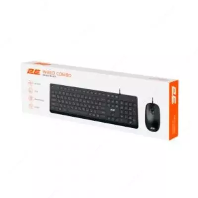 Комплект 2Е MK405 USB Black Low Profile