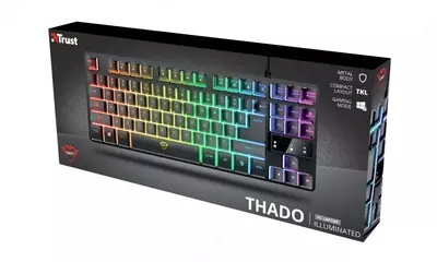 Клавиатура игровая Trust GXT 833 Thado TKL Illuminated Gaming Keyboard