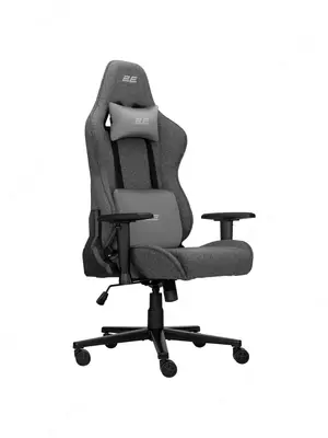 Кресло 2E GAMING BUSHIDO Lite, ткань, 2D-Armrests, серый тёмный