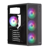  Корпус 2E GAMING Credo Plus V510B с БП 2E ATX600W  80+  1xUSB3.0  1х USB 2.0  1xUSB Type-C  4x120мм ARGB  VGA 310мм  TG Side Panel  ATX  чёрный - 
