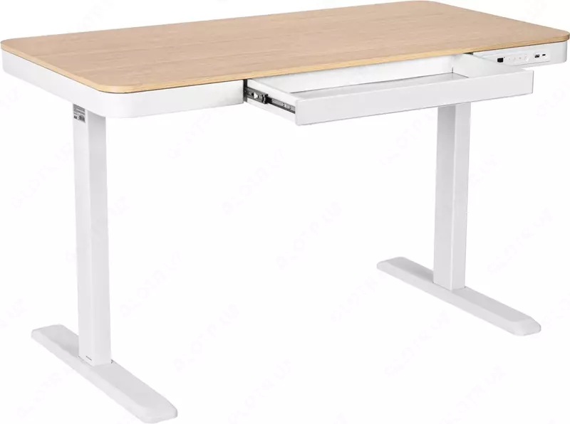 Стол компьютерный 2E СЕ218D-MOTORIZED, регулировка высоты, электропривод 220В, (USB-A/USB-C), 72/120