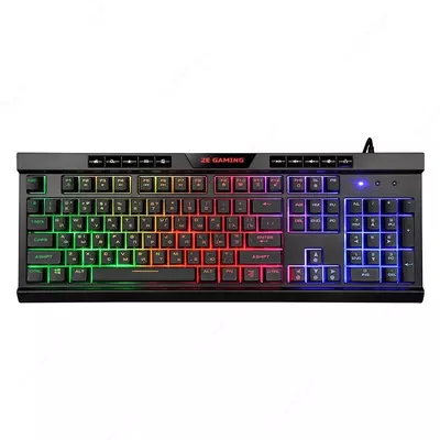 Клавиатура мембранная проводная 2E GAMING KG300 114key, USB-A, EN/RU, LED, чёрный 2E-KG300UB_AK