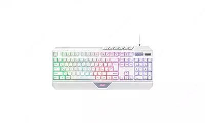 Клавиатура мембранная 2E GAMING KG315 110key, USB-A, EN/RU, RGB, белый,