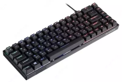 Клавиатура игровая 2E GAMING KG380 RGB 68key Gateron Blue Switch BT/USB Black Ukr