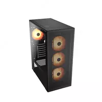   Cougar MX220 ARGB kompyuter oyinlari uchun gilof (mahsulot raqami 06258) Qora