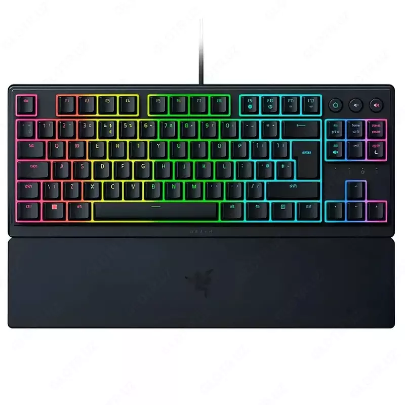 Клавиатура проводная Razer Keyboard mechanical Ornata V3 TKL 84key, Mecha-Membrane Switch, USB-A, EN/RU, RGB, black