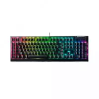  Клавиатура проводная Razer Keyboard mechanical BlackWidow V4 X 110key  Green Switch  USB-A  EN/RU  RGB  black - 