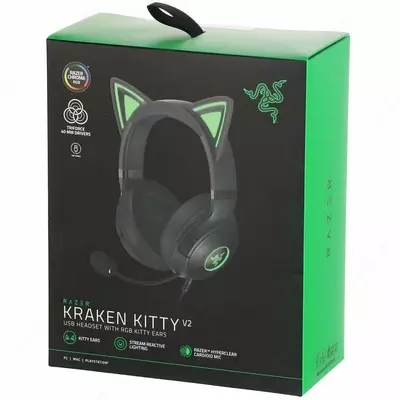 Гарнитура Razer Kraken Kitty V2, RGB, USB, чёрный
