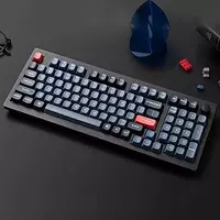   Keyboard Keychron V5 100 Key QMK Keychron K PRO Blue Hot-Swap RGB Knob Frosted Black
