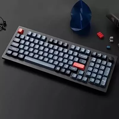 Keyboard Keychron V5 100 Key QMK Keychron K PRO Blue Hot-Swap RGB Knob Frosted Black