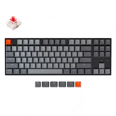 Keychron K8 87 Key Gateron Mechanical Keyboard White LED Red Russian Layout