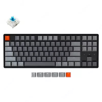 Keychron K8 87 Key Aluminum Frame Gateron Mechanical Keyboard RGB Blue Russian Layout