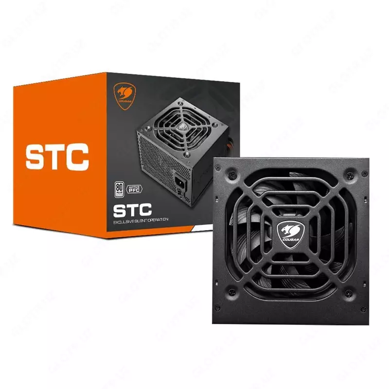 "Cougar" STC600 quvvat manbai bloki (PSU), 600W, 80-PLUS, 86% (12120-modda)