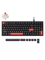 Клавиатура механическая Lemokey X1 87Key  Keychron Red  USB-A  QMK/VIA  EN/UZ/RU  Red led  черный X1-A1-UZ