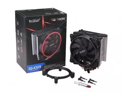CPU sovutgichi (havo) PCCooler GI-X5 Qizil PWM 160W 120mm (Mahsulot raqami 0971)