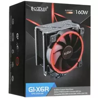   CPU sovutgichi (havo) PCCooler GI-X6  qizil  PWM  160W  120 mm (Mahsulot raqami 0969)